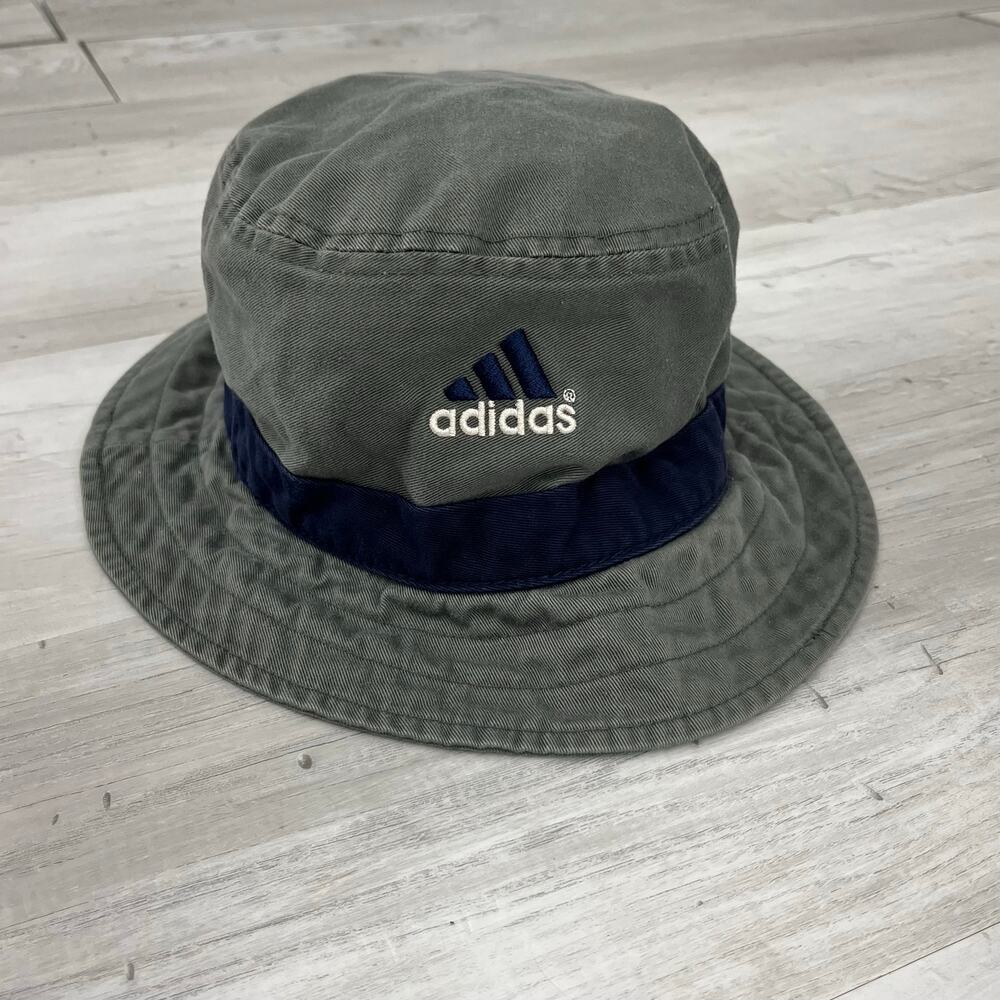 Adidas Gray Bucket Hat Mens L/XL 100% Cotton Casual Sun Beach Streetwear
